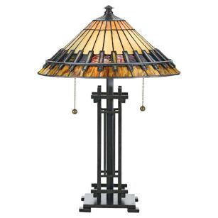 Lampa stołowa Chastain witrażowa